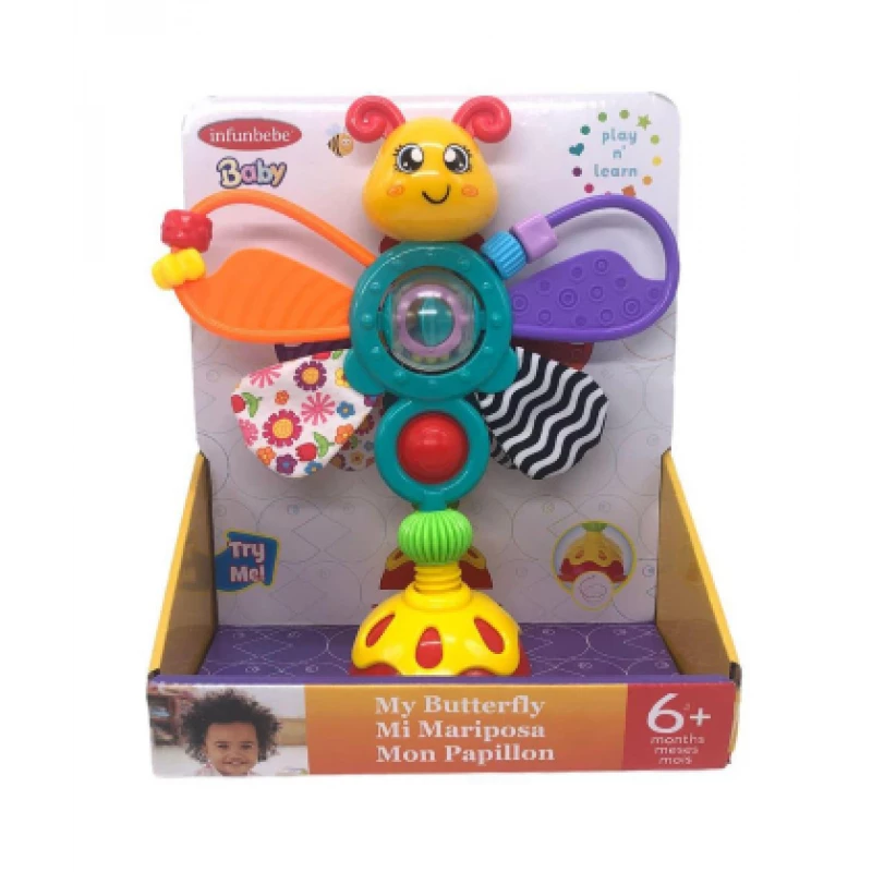 Infunbebe My Butterfly High Chair Toy Suction Cup, Rotating Parts, Baby Fun 6m+ product thumbnail 2