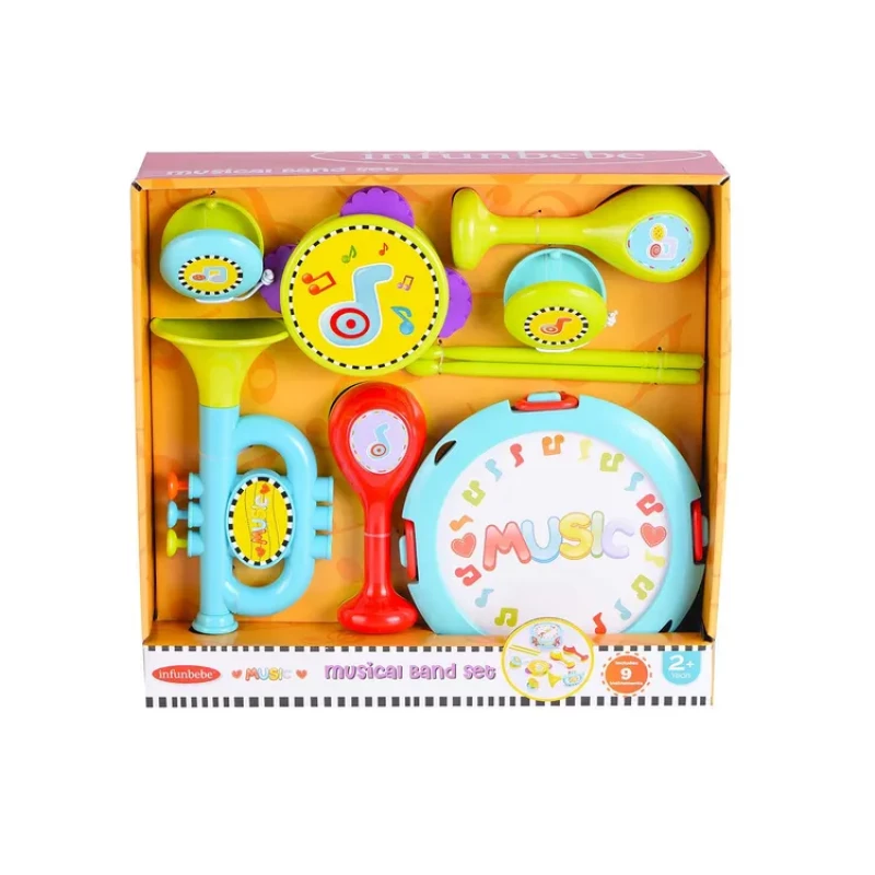 Infunbebe Musical Band Set (9 Piece) – Kids’ Musical Instruments