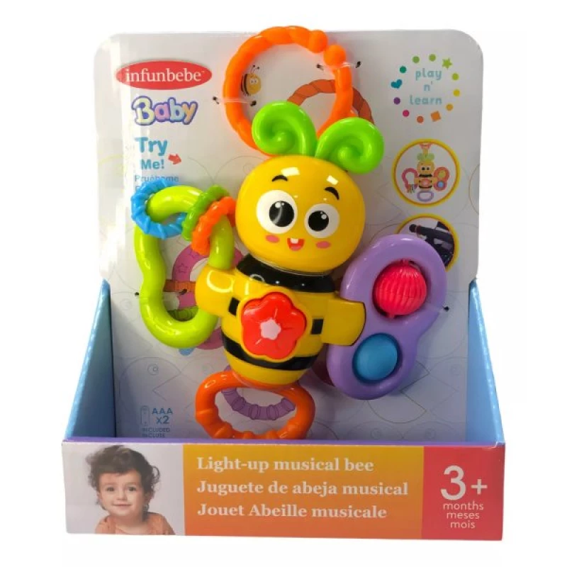 Infunbebe Musical Bee Rattle Toy with Lights and Sounds for Babies product thumbnail 2