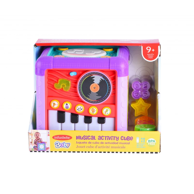 Infunbebe Baby Activity Cube 20cm – Interactive Toy for Babies product thumbnail 2