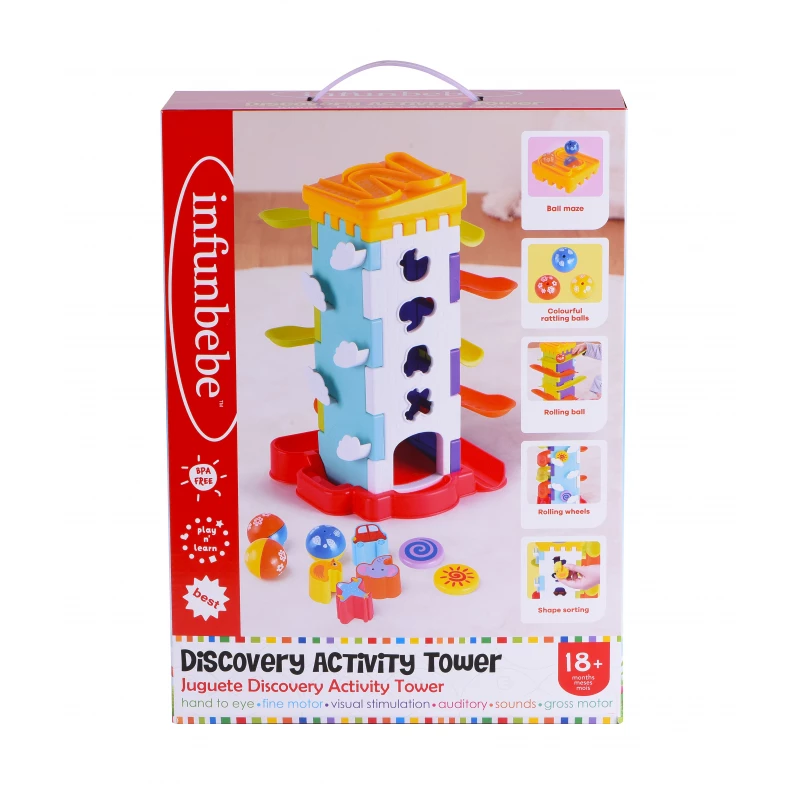 Infunbebe Baby Toys 3-in-1 Educational Tower LST2339 Blue product thumbnail 2
