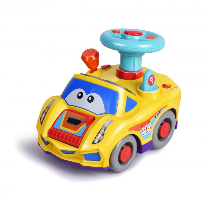 Infunbebe Baby Vroom Vroom Ride-On Car Toy – Yellow, 6+ Months