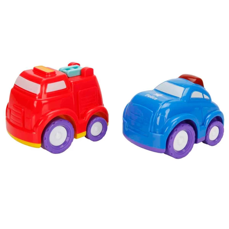 infunbebe Toddler Mini Vehicles 2-Pack Durable & Fun Playtime for Kids