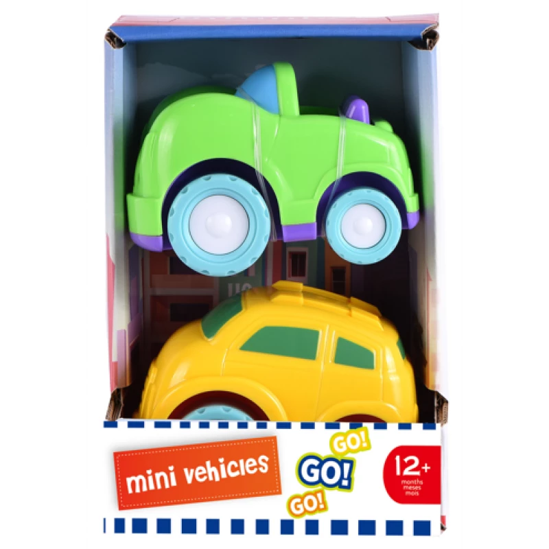 Infunbebe Toddler Mini Vehicles 2-Pack Durable & Fun Playtime for Kids