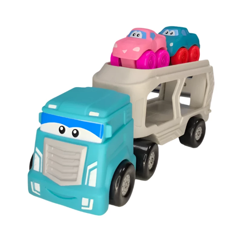Infunbebe Auto Hauler Truck Toy Set – Colorful Carrier & Cars 18 months