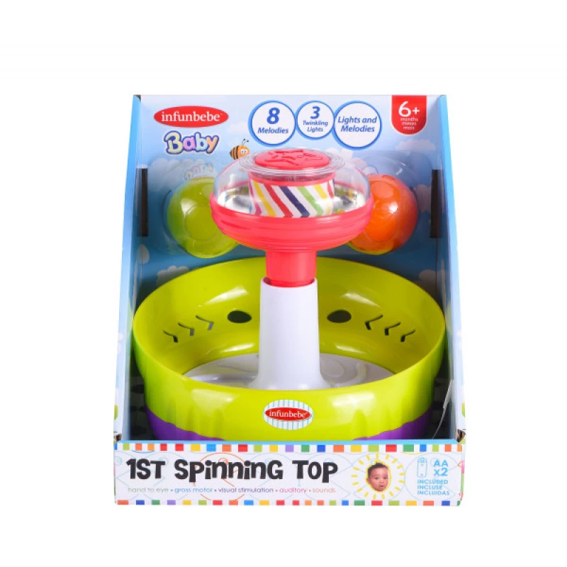 Infunbebe Baby Ball Spinner Toy 20cm – Colorful & Fun for Babies