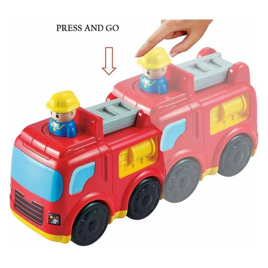 Infunbebe Fire Engine Push-and-Go Toy for Babies 12+ Months product thumbnail 3