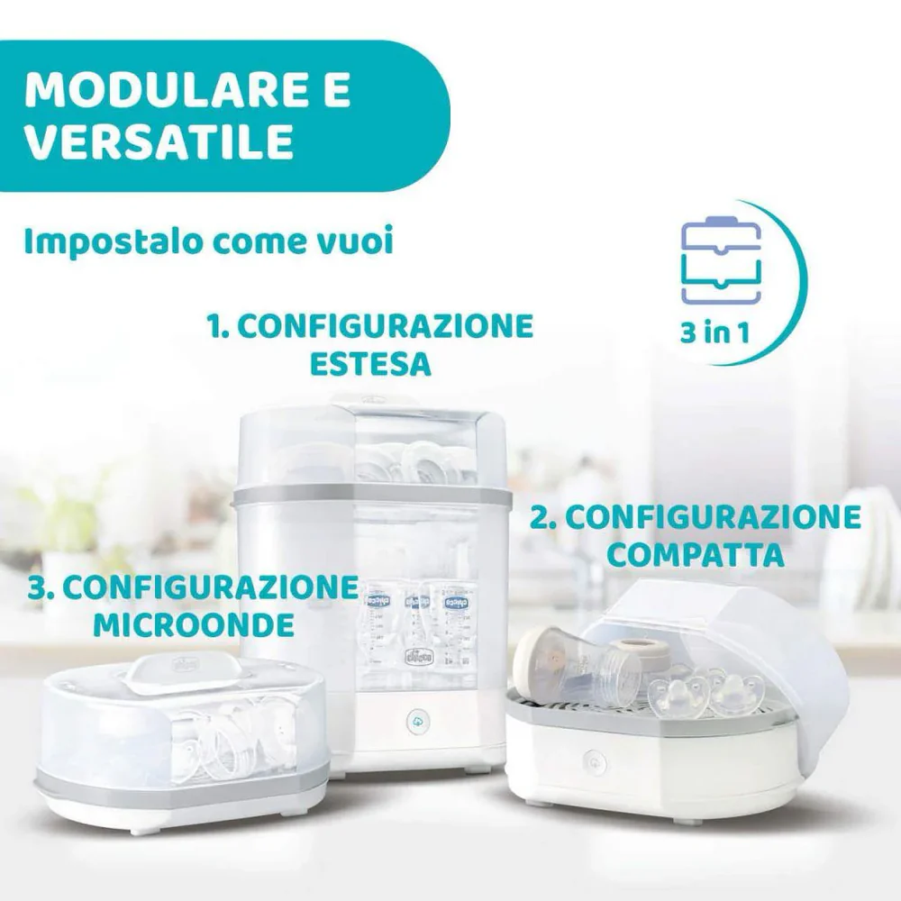 Chicco Sterile Natural 3 in 1 Baby Bottle Sterilizer product thumbnail 4