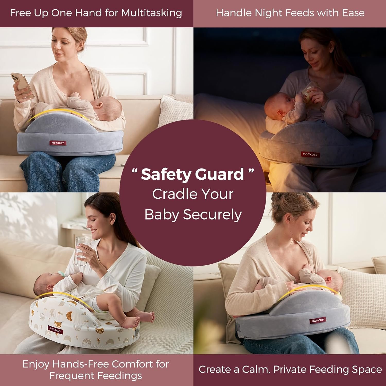 Momcozy Exclusive Memory Foam Nursing Pillow – Grey product thumbnail 5