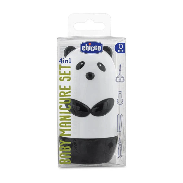 Chicco Manicure Set Panda Stainless Steel Black/white 5-piece product thumbnail 2