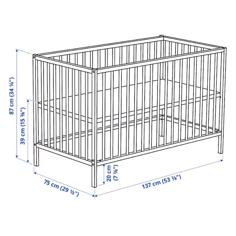 Kukka Natural Wood 3-Level Crib 60X120 Cm product thumbnail 3