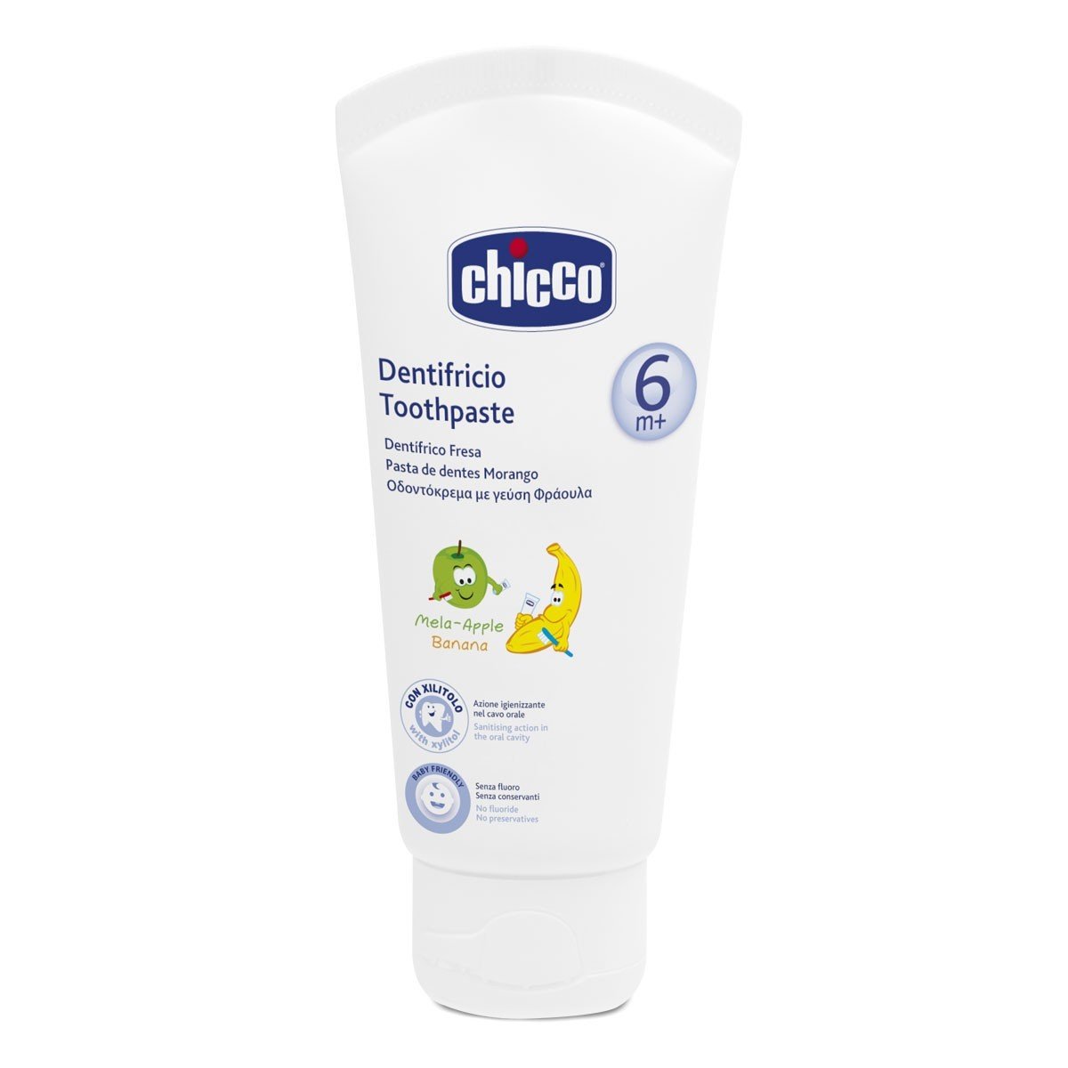 Chicco Oral Care Toothpaste for Children Flavour Apple & Banana 6 M+ 50 Ml