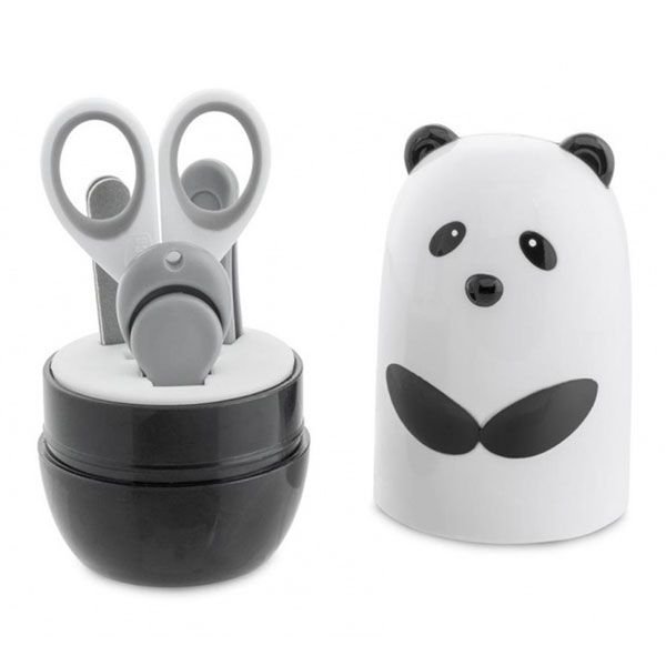 Chicco Manicure Set Panda Stainless Steel Black/white 5-piece