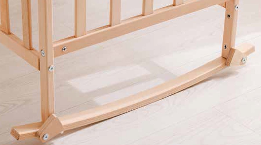 BabyWho Luna Natural Wooden Rocking Fixed Step Cradle 50×90 product thumbnail 2