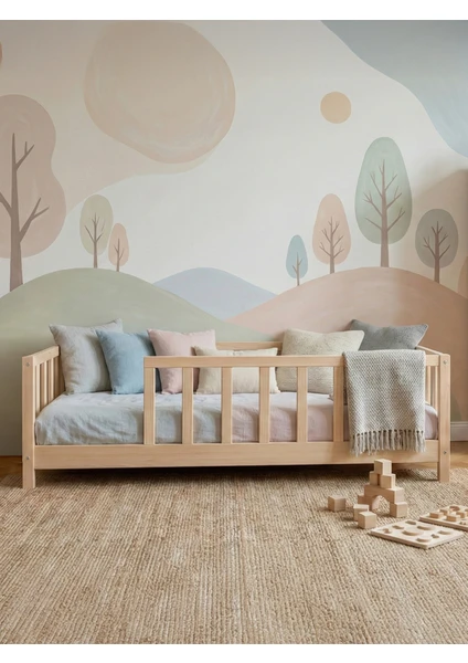 Kukka Natural Wood Floor Bed, 80×160 product thumbnail 2