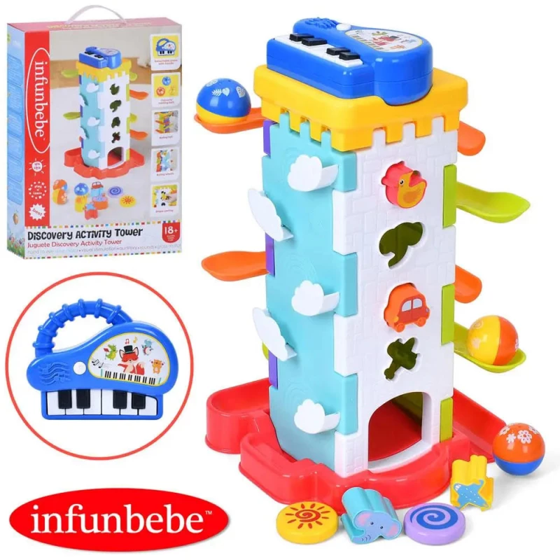 Infunbebe Baby Toys 3-in-1 Educational Tower LST2339 Blue product thumbnail 3