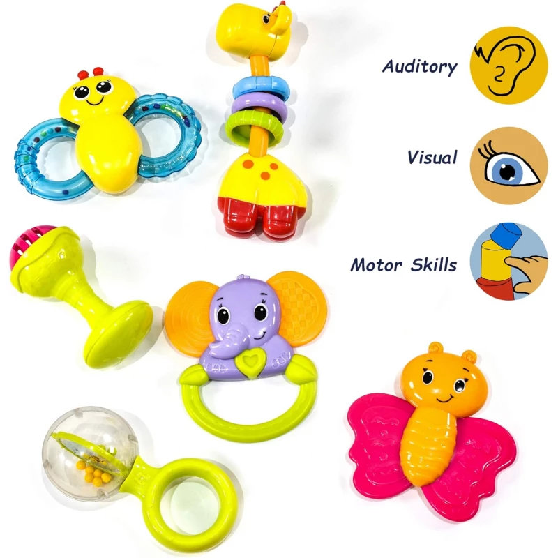 Infunbebe Baby Teething Toys 6 Pack BPA Free 3+ Months product thumbnail 2