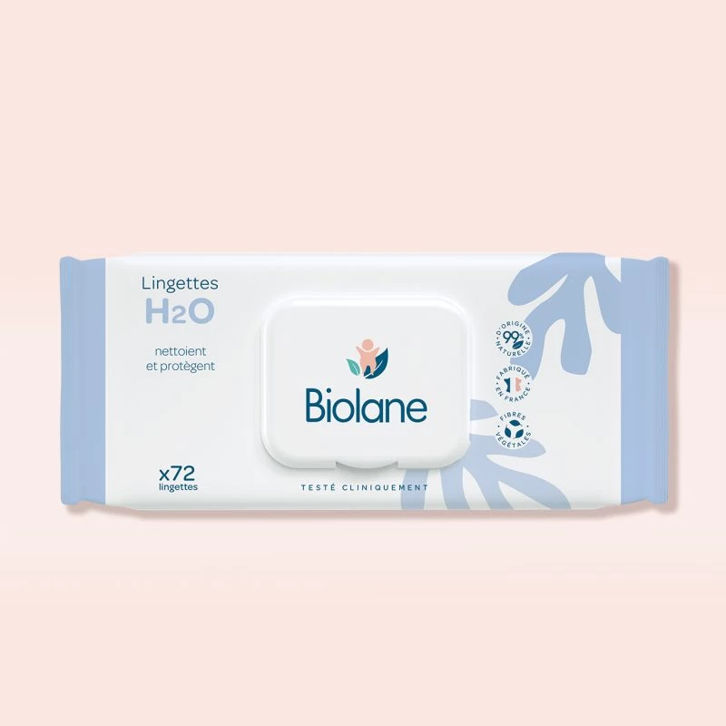 Biolane Baby H2O Wipes 72 Count x 2+1 Offer product thumbnail 4