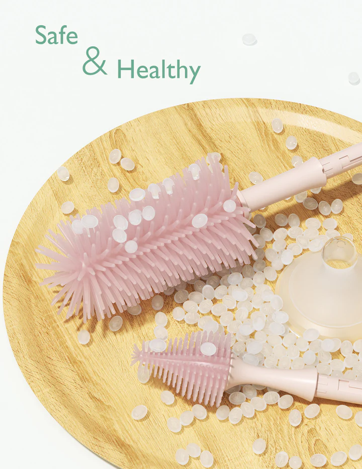 Momcozy Bottle Brush Kit, Innovative Push-Press Design for Better Cleaning – Pink product thumbnail 5