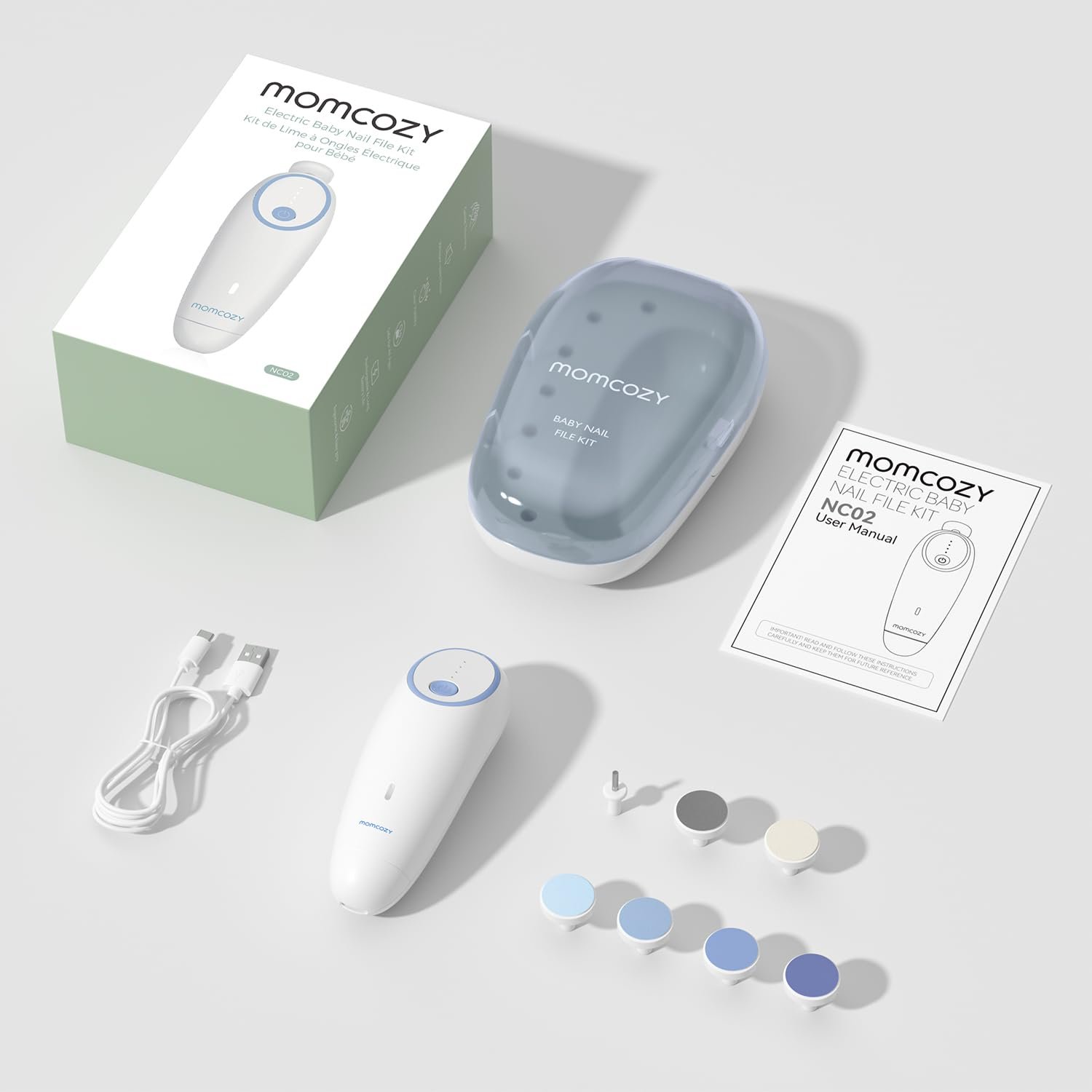 Momcozy Rechargeable Infant Electric Nail Trimmer – Blue Color product thumbnail 7