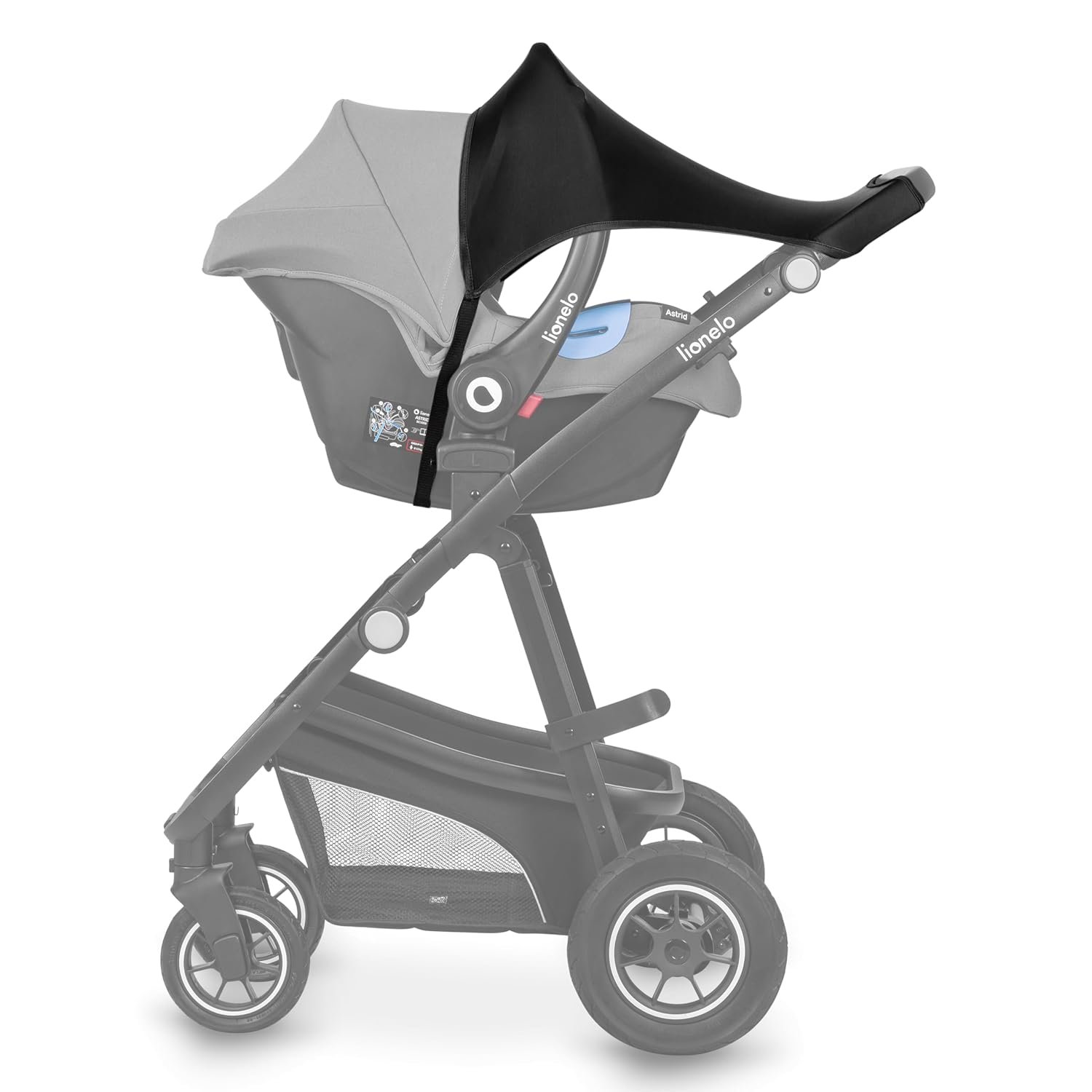 Lionelo Stroller Black Carbon UPF50+ Sun Cover product thumbnail 5