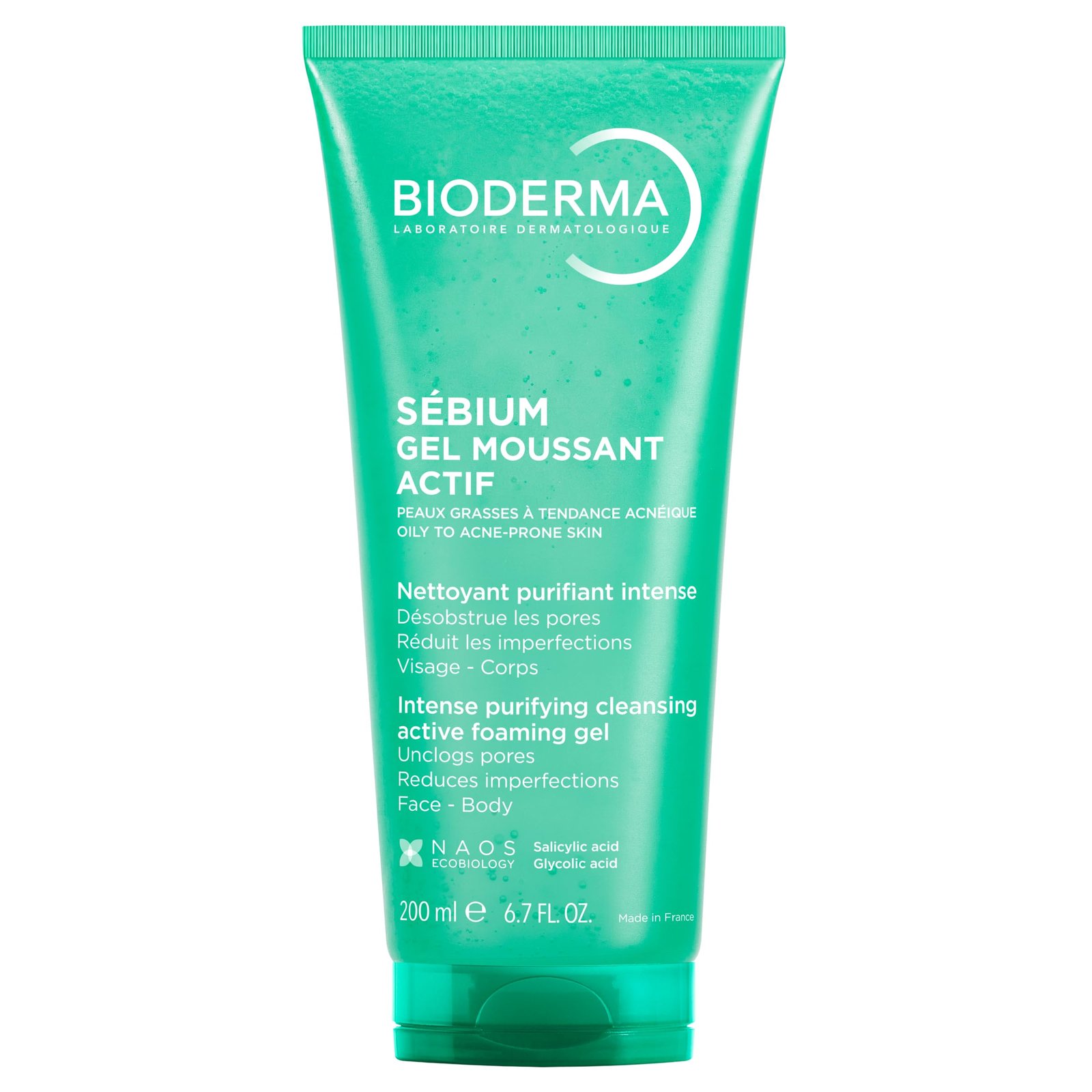 Bioderma Sebium Gel Moussant Actif (Salicylic Acid + Glycolic Acid) 200ml