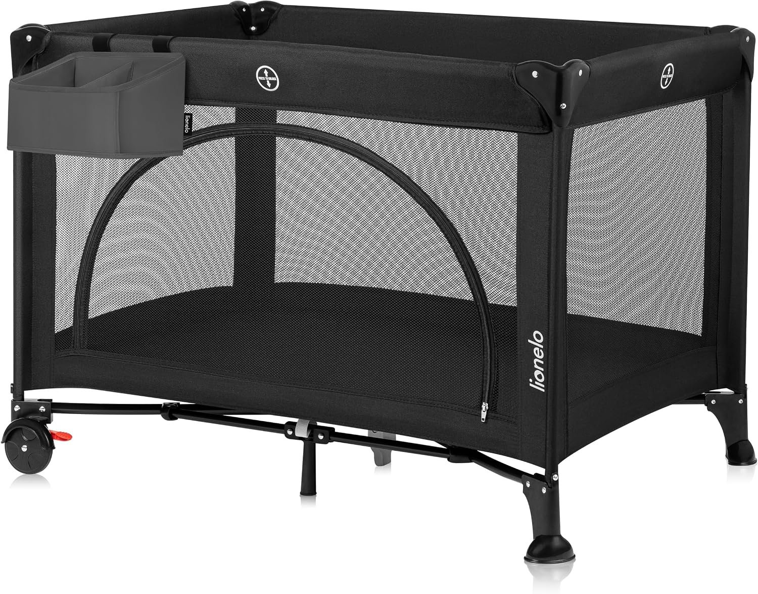 Lionelo Sidepocket Small Cot Organiser, Grey product thumbnail 6