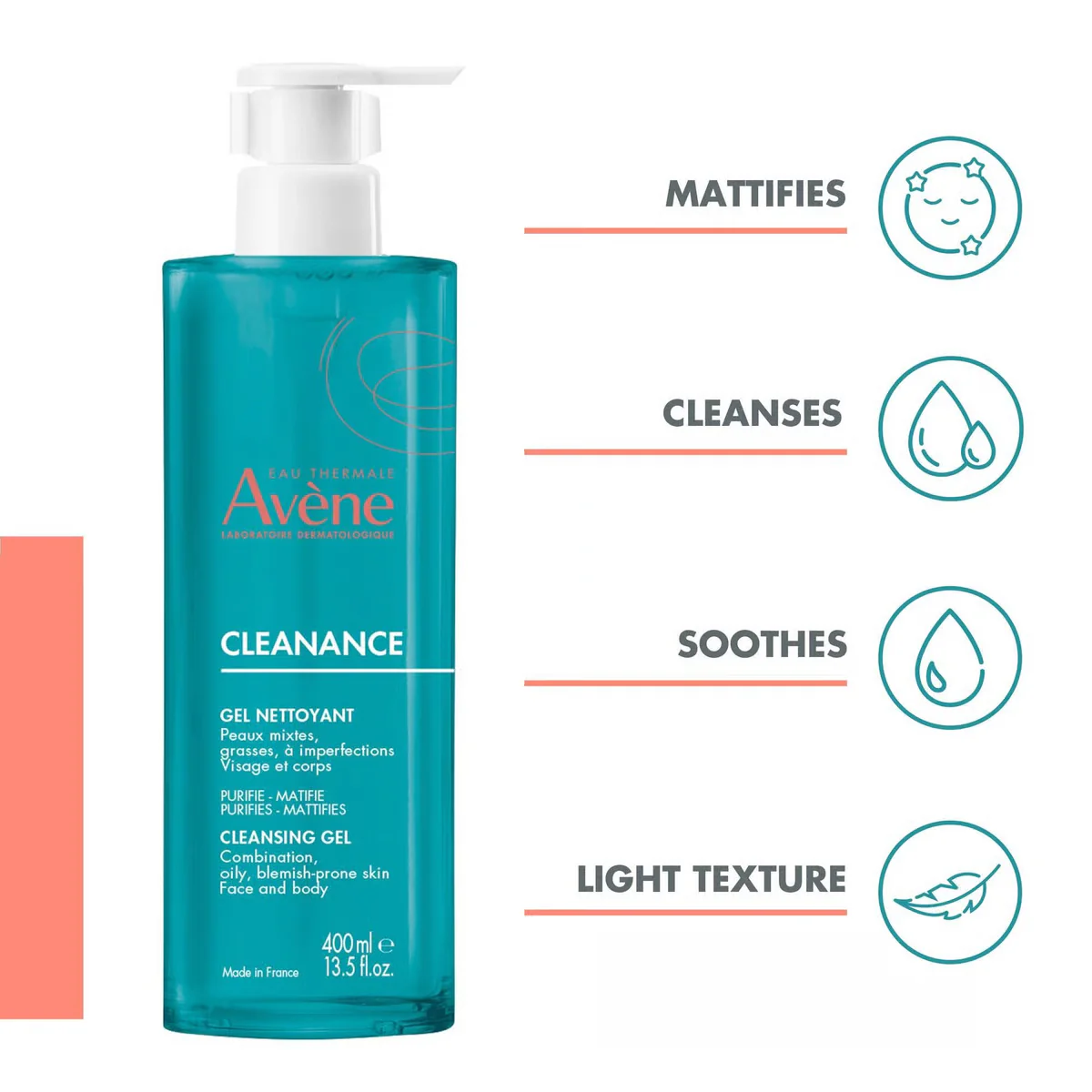 Avene Cleanance Gel Cleanser 400ml product thumbnail 3