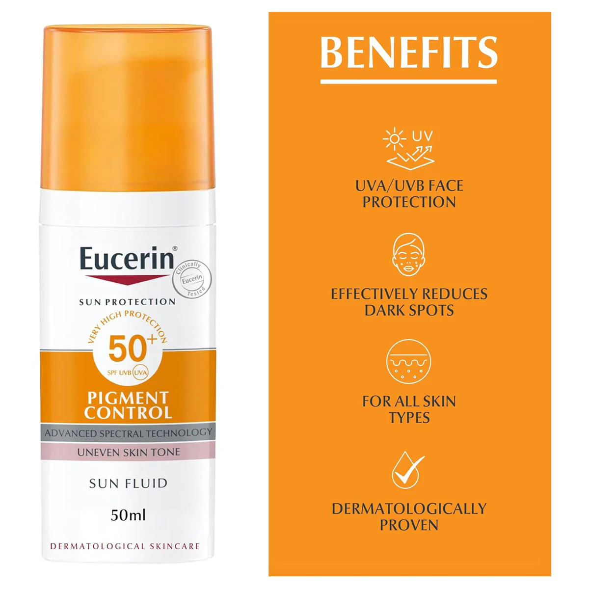 Eucerin Pigment Control Sun Fluid Protector 50+ Spf For Uneven Skin Tone product thumbnail 3