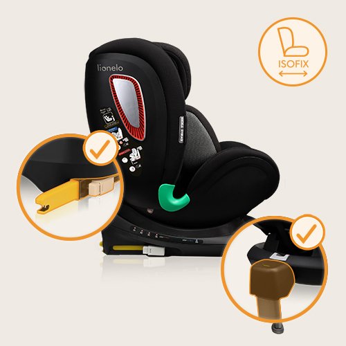 Lionelo Car Seat Antoon Rwf Carbon 0-18Kg product thumbnail 7