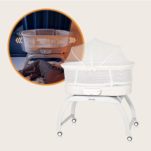 Lionelo Coral 3-in-1 Cot, White product thumbnail 8