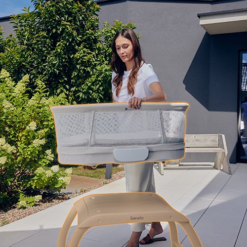 Lionelo Coral 3-in-1 Cot, White product thumbnail 10
