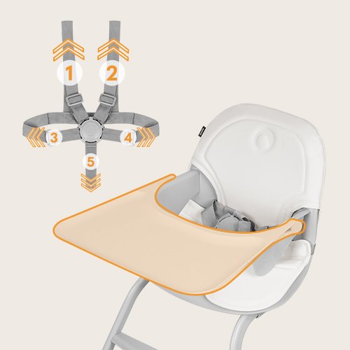 Lionelo Dalia 2-in-1 High Chair, Grey Stone product thumbnail 10