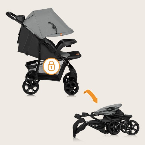 Lionelo Stroller Emma, Grey Dove product thumbnail 6