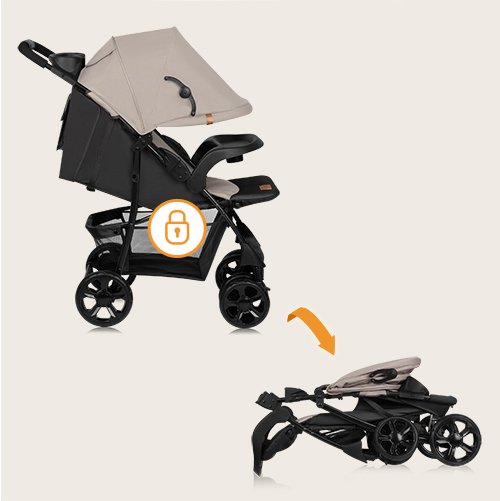 Lionelo Stroller Emma, Beige Latte product thumbnail 4