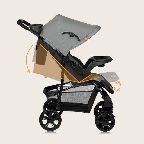 Lionelo Stroller Emma, Grey Dove product thumbnail 4