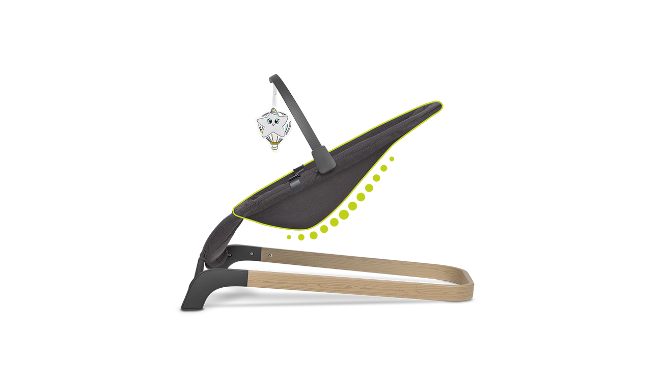 Lionelo June Baby Bouncer, Grey Stone product thumbnail 8