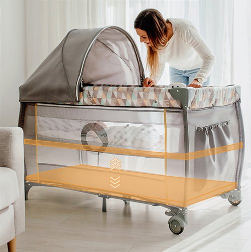 Lionelo Baby Crib Sven Plus, Beige Latte product thumbnail 2