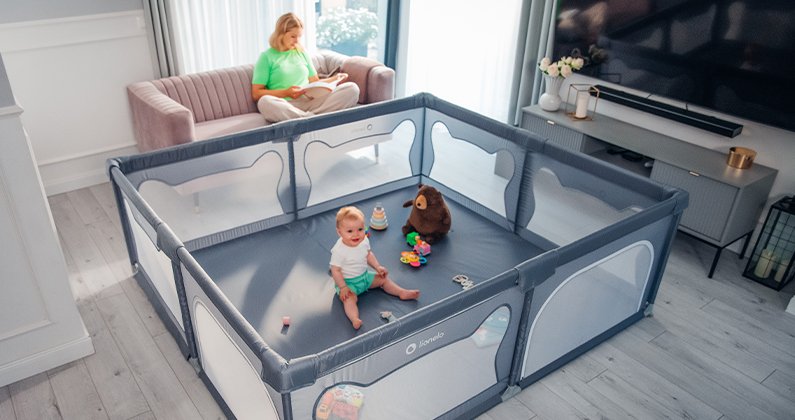 Lionelo Willow XL Playpen, Beige Sand product thumbnail 6