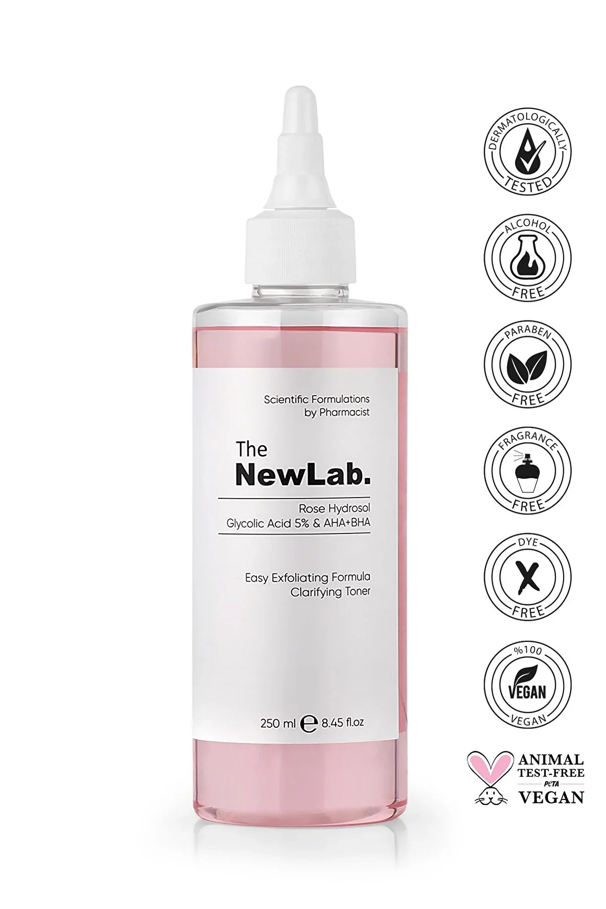 The NewLab Glycolic Acid 5% + AHA + BHA Clarifying Toner 250ml product thumbnail 2