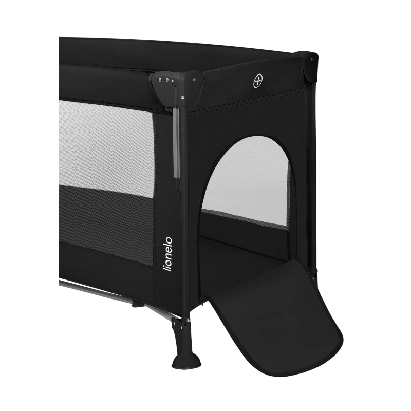 Lionelo Ellen 3-in-1 Travel Mother side Cot with 2 Height Levels, Black Carbon product thumbnail 2