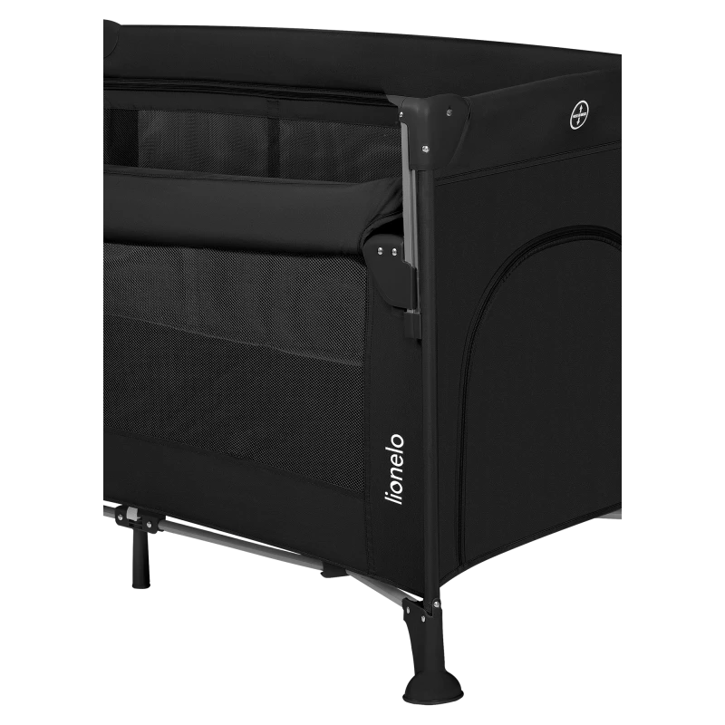 Lionelo Ellen 3-in-1 Travel Mother side Cot with 2 Height Levels, Black Carbon product thumbnail 7