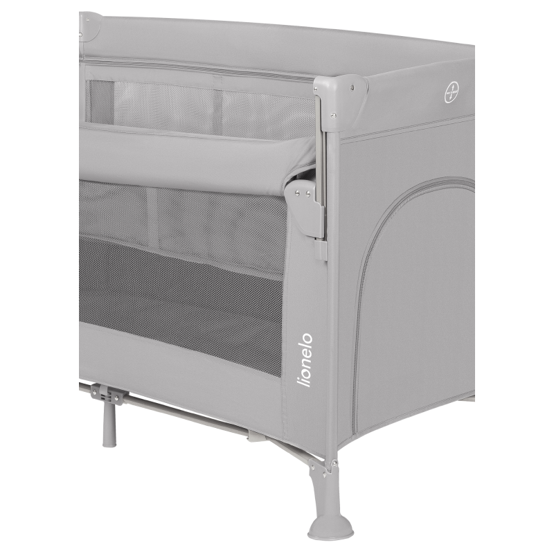 Lionelo Ellen 3-in-1 Travel Mother side Cot with 2 Height Levels, Grey Concrete product thumbnail 8