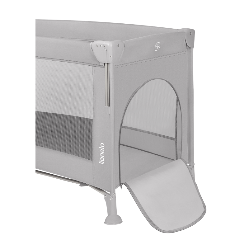 Lionelo Ellen 3-in-1 Travel Mother side Cot with 2 Height Levels, Grey Concrete product thumbnail 9