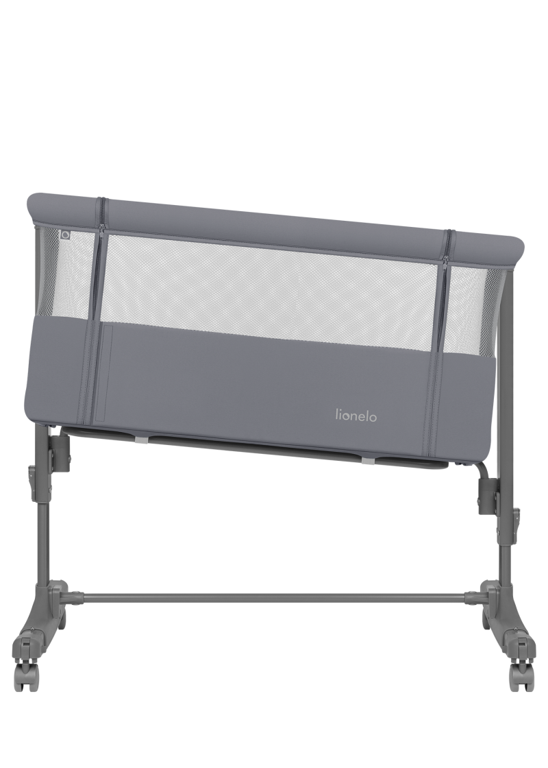 Lionelo Aurora Bedside Crib, Grey Monument product thumbnail 4