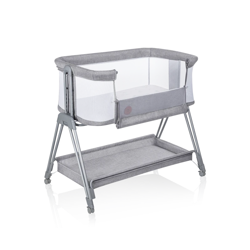 Lionelo Luna 2in1 Bedside Crib, Grey Concrete