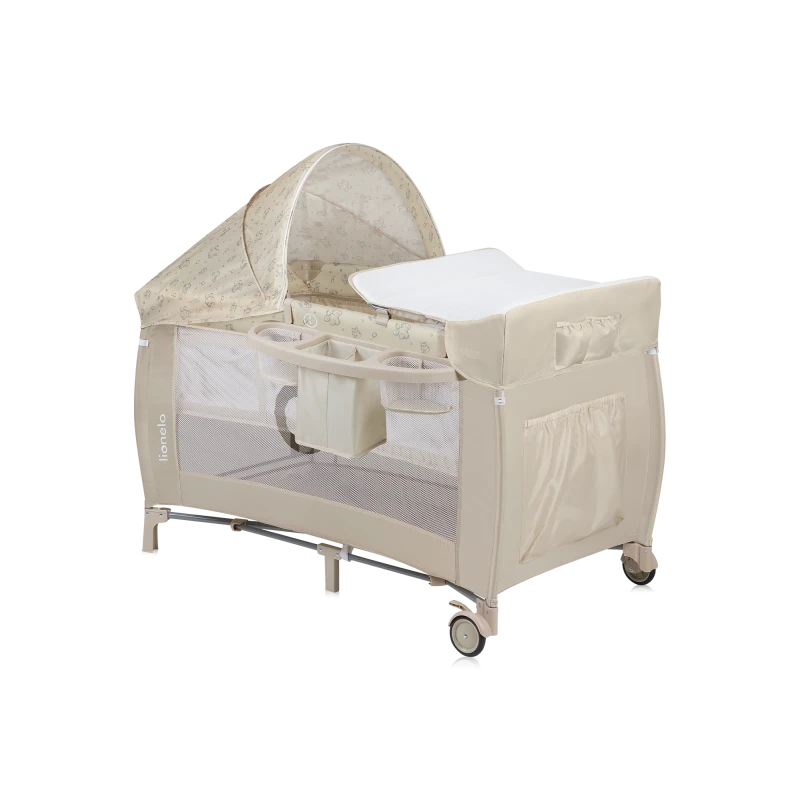 Lionelo Baby Crib Sven Plus, Beige Latte