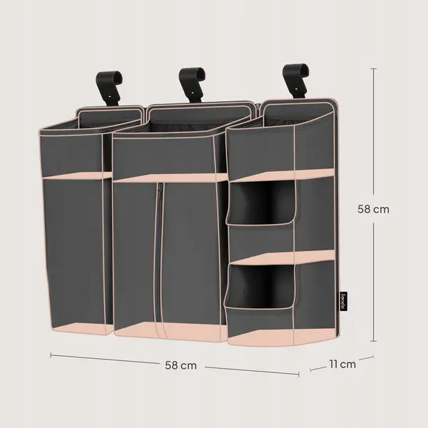 Lionelo Sidepocket Large Baby Organizer, Grey product thumbnail 8