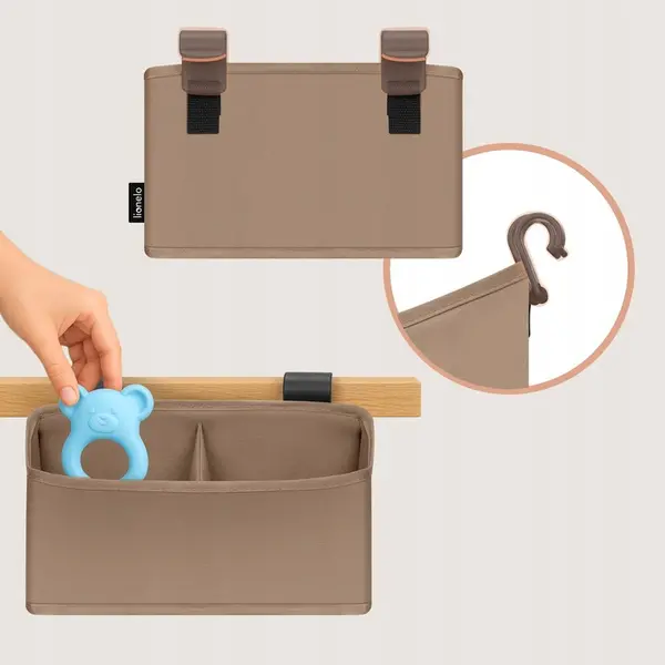 Lionelo Sidepocket Small Cot Organiser, Beige product thumbnail 4