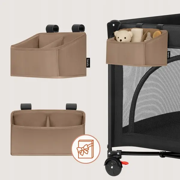 Lionelo Sidepocket Small Cot Organiser, Beige product thumbnail 6